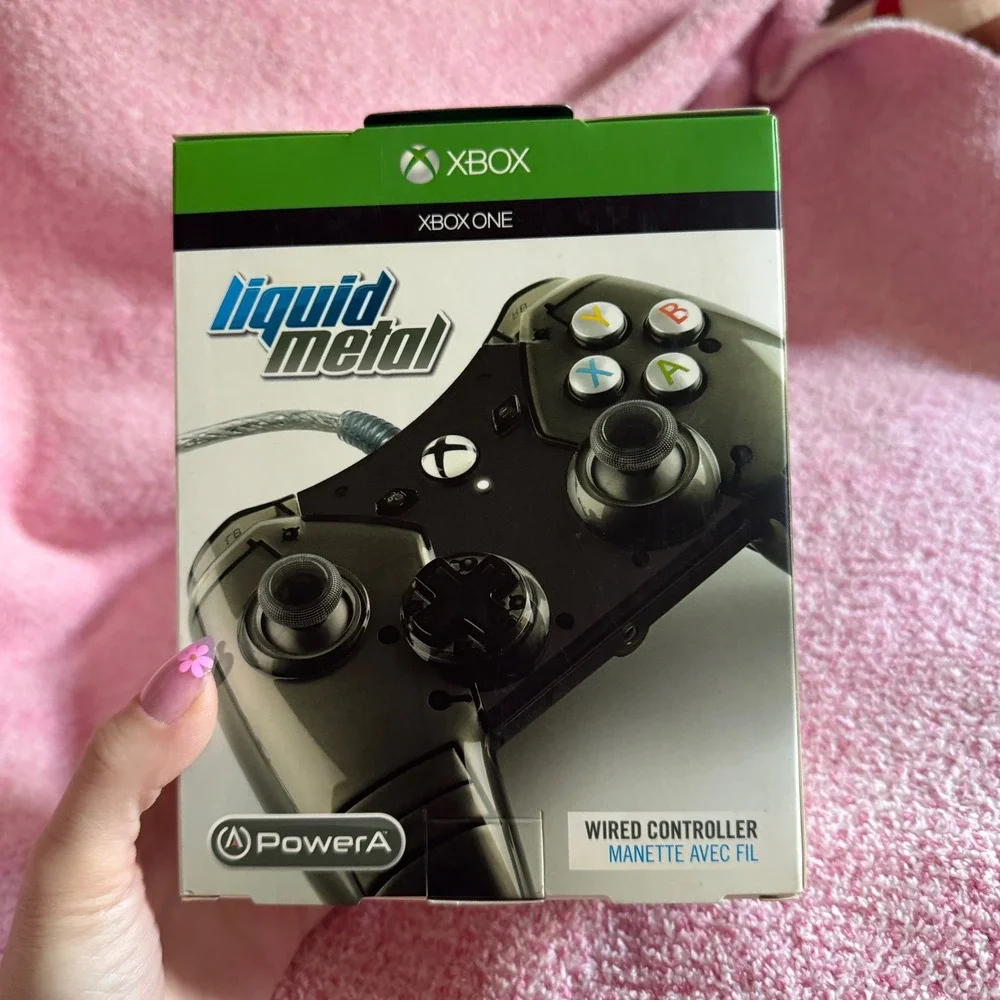 PowerA Liquid Metal Wired Controller for Xbox One Black Metallic NIB
